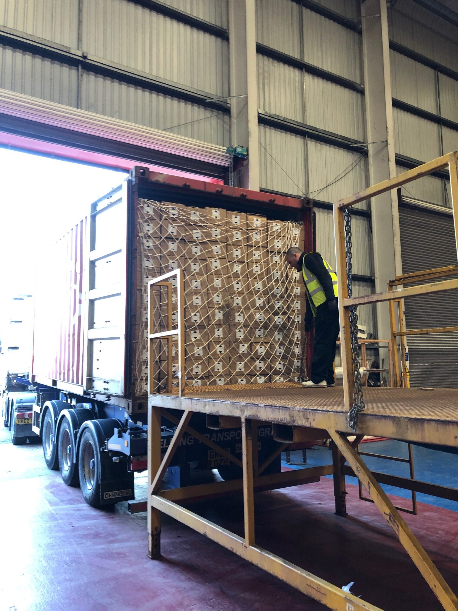 Unloading Shipping Container Jacks