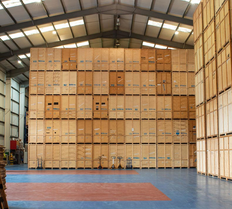 Wooden container storage options